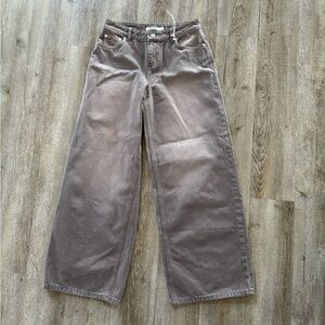 NA-KD Loose Mid Waist Brown Jeans